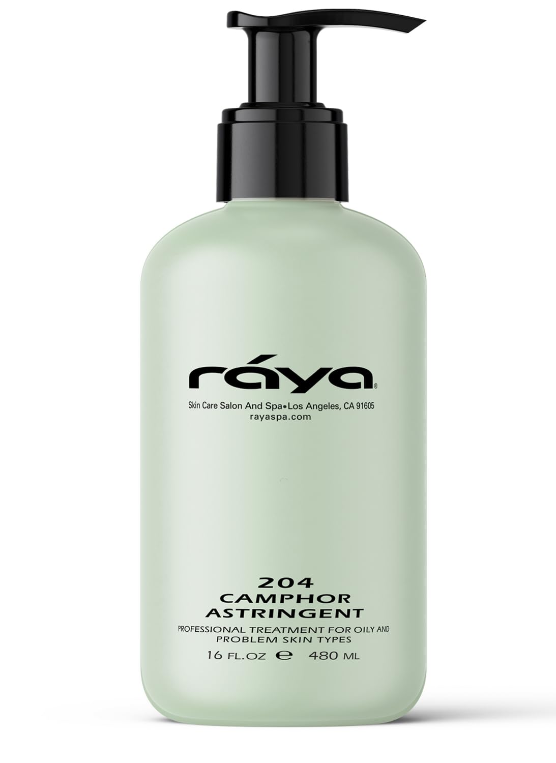 RAYA Camphor Astringent 16 oz (204) | Effective Facial Toner for Oily and Break-Out Skin | Helps Dry Up Blemishes and Control Ex