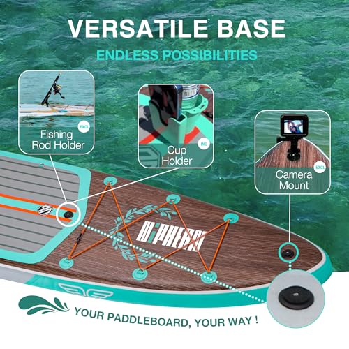 Niphean (Extra Large) Inflatable Paddle Board, SUP for 2+1 People/Family and 4-Layer Insulated Paddle Board Cooler Box