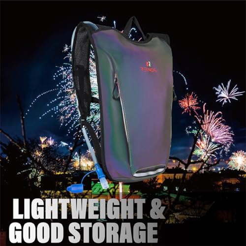 Hydration Backpack Pack with 2L Water Bladder Rave Essentials Lightweight Bag for Hiking, Running Vest, Music Festival for...