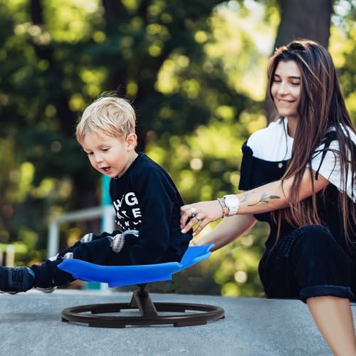 Sensory Spinning Chair for Kids with Autism & ADHD, Swivel Chair for Indoor/Outdoor Use, Sit and Spin Toys, Fish-Shaped Se...