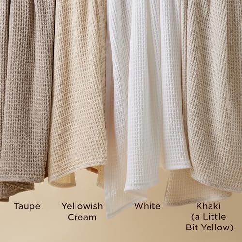 Bedsure Gentlesoft 100% Cotton Blanket Queen Size for Bed - Breathable and Soft for Spring Summer, Thick Cozy Waffle Weave...