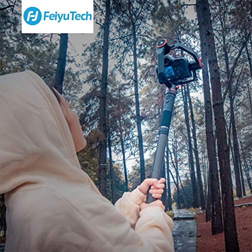 FeiyuTech 10.8" (275mm) Carbon Fiber Extension Pole – Lightweight, Durable with 1/4"-20 Screw, Compatible with Camera Gimb...