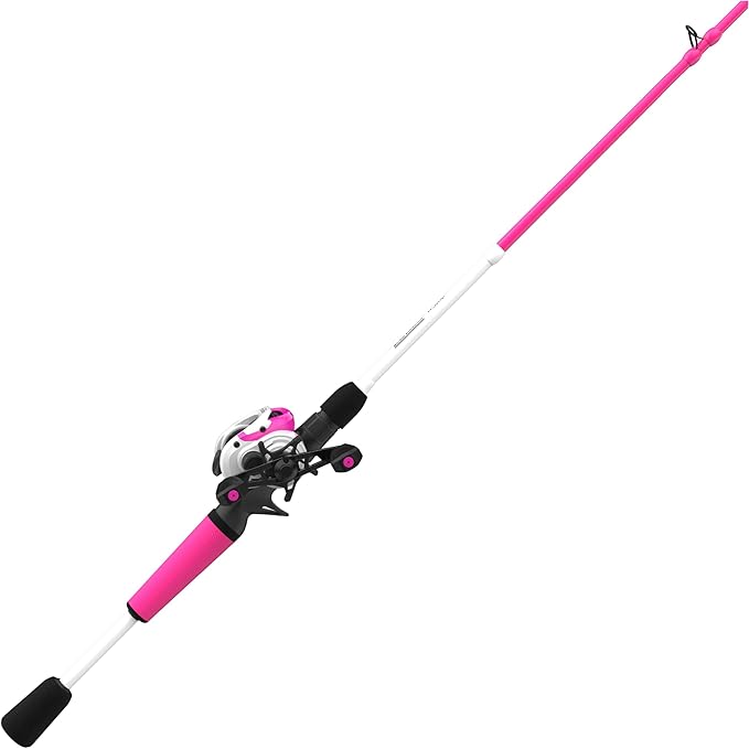 Zebco Roam Baitcast Reel and Fishing Rod Combo, 6-Foot 6-Inch 2-Piece Fiberglass Fishing Pole with Split-Grip MaxTac Rod H...