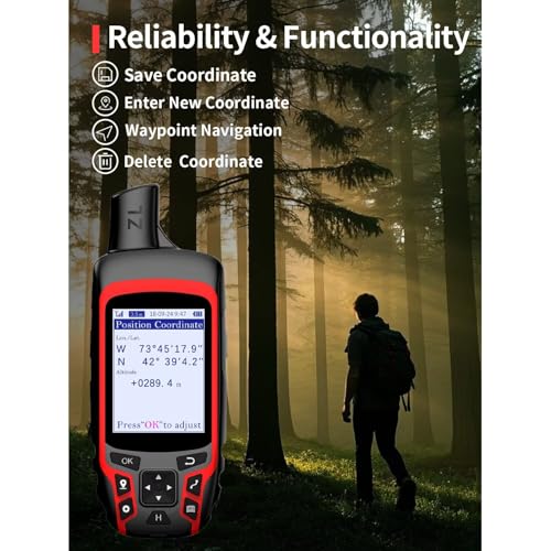 A6 Handheld GPS for Hiking, Multi-GNSS Support, Lightweight Rugged GPS Navigator,Waterproof GPS Handheld for Camping and B...
