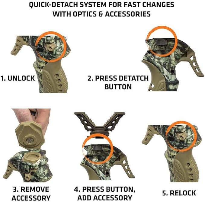 PRIMOS Hunting Trigger Stick Gen3 Shooting Stick, Adjustable Height, Quick-Detach Yoke, Durable and Lightweight, Ideal for Hunting, Shooting, and Photography