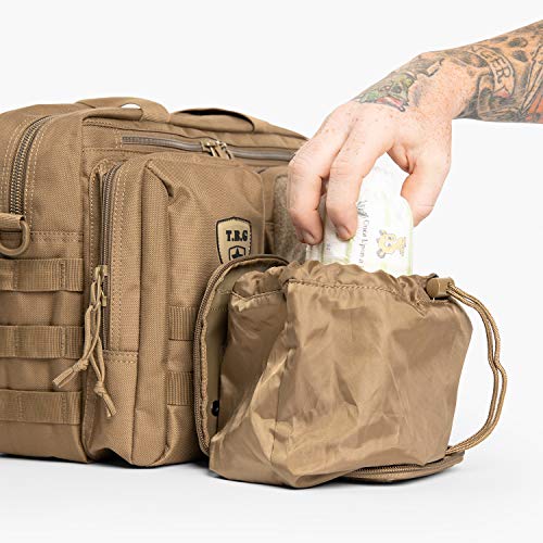 TBG - Dirty Diaper Dump Pouch for Tactical Diaper Bag - Removable & Washable (Ranger Green)