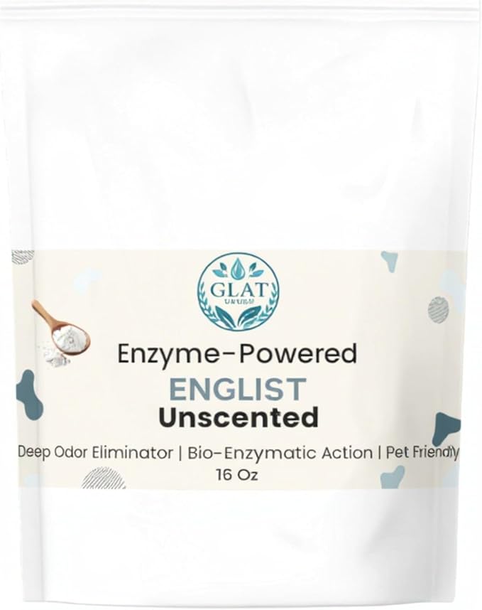Enzyme-Powered Carpet Deodorizer (Powder) - Unscented | Natural Pet Odor Eliminator | Bio-Enzymatic Formula, Premium Performance, Eco Friendly | 16 oz