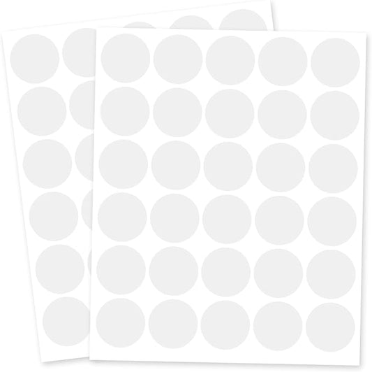 1 Inch Clear Transparent Round Waterproof Sticker,Envelope Tab Sealer and Retail Package Round Clear Seal Labels Self Adhesive Stickers,1050 Labels Per Bag