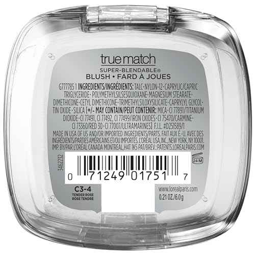 L'Oreal Paris True Match Super-Blendable Powder Blush, Tender Rose, 0.21 Oz (Packaging May Vary)