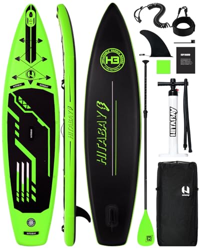 Inflatable Stand Up Paddle Board with Premium SUP Accessories & Camera Mount, Inflatable Ultra-Light (17.3lbs) Paddle Boar...