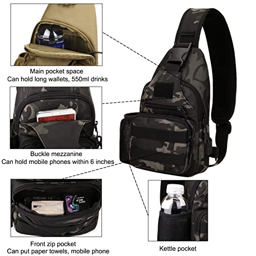 ZHIERNA Tactical Sling Crossbody Backpack + Tactical Briefcase Messenger Bag