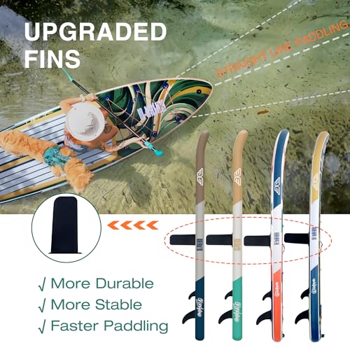 Niphean (Extra Large) Inflatable Paddle Board, SUP for 2+1 People/Family and 4-Layer Insulated Paddle Board Cooler Box