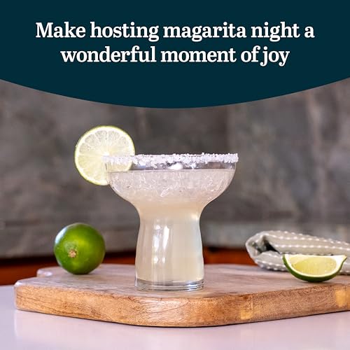 Libbey Stemless Margarita Glasses Set of 6, 10.25 ounces Classic Lightweight Margarita Cups, Fancy Glassware Set for Celeb...