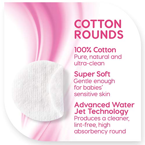 Simply Soft Premium Cotton Rounds, 100% Pure, Absorbent Cotton Pads, 100 Count (Pack of 36)