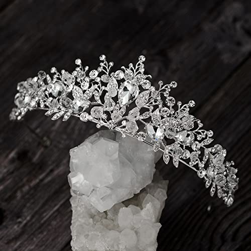SWEETV Jeweled Wedding Tiaras and Crowns for Women, Metal Princess Tiara Queen Crown for Bride, Bridal Headpieces for Birt...