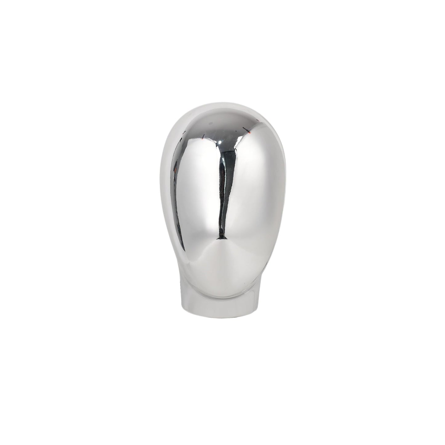Silver Wall Mounted Mannequin Head for Wig and Hat Display