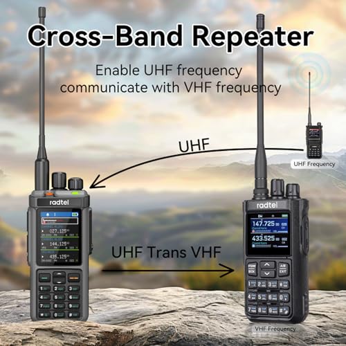 Radtel RT-880G GPS APRS Ham Radio 10W Walkie Talkie Portable CB Radio 1024 Channels HF SSB Rx with Cross-Band Repeater, 2....