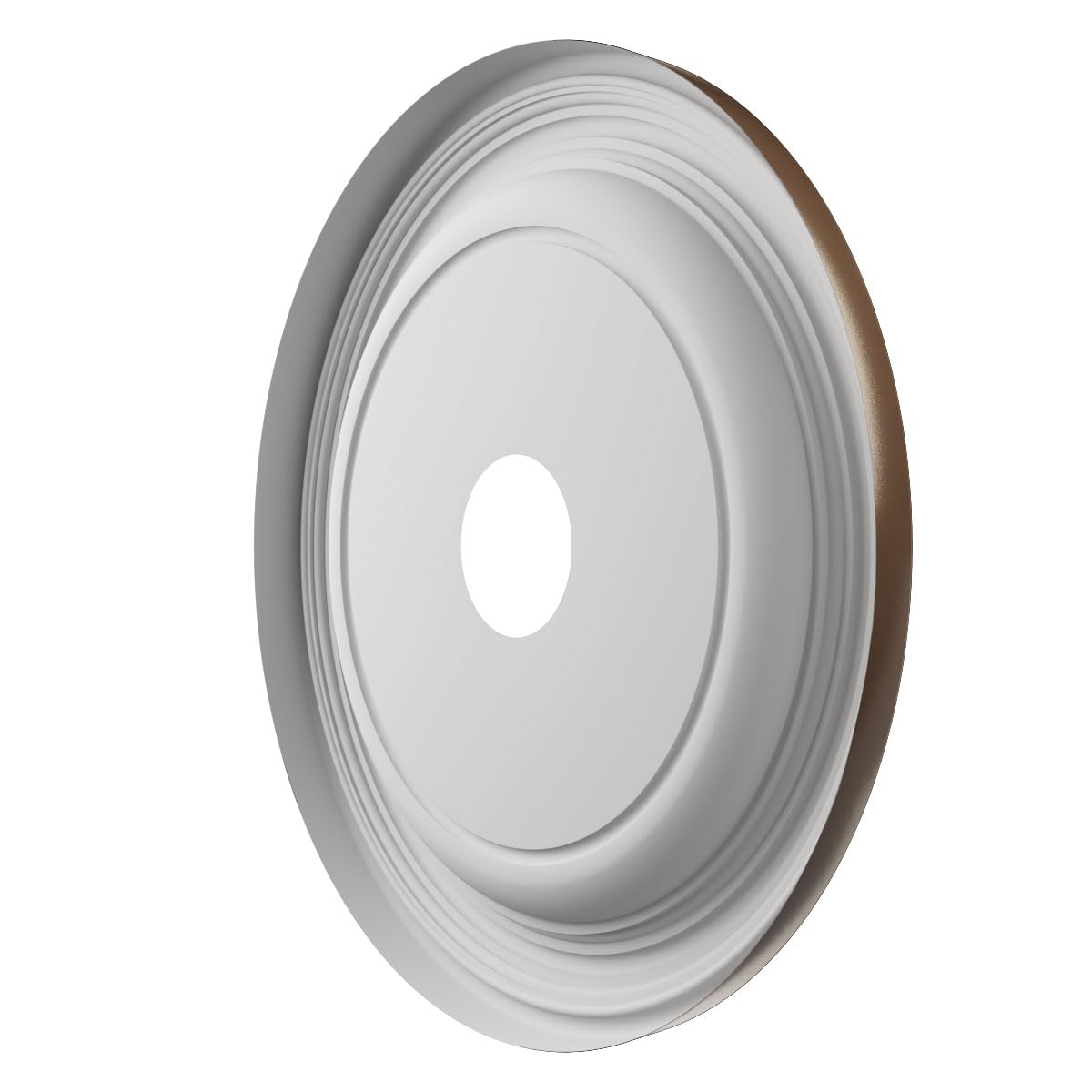 Ekena Millwork 19Od X 3 1/2Id X 1 1/2P Traditional Thermoformed Pvc Ceiling Medallion (Fits Canopies Up To 11 1/2), Metallic Cop