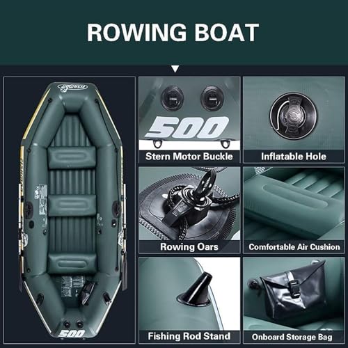 DJCDDM Inflatable Kayak Fishing Boat,Inflatable Boat Raft Inflatable Kayak, Rubber Boat Travel Kayak Water Sports