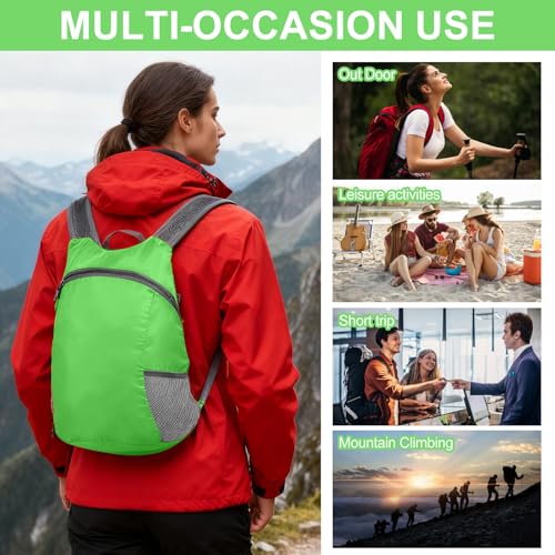 Lightweight Packable Backpack-Foldable Rucksack for Travel Camping,Waterproof Folding Hiking Packs for Men Women