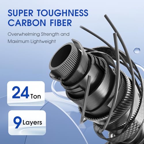 FISHAPPY Fishing Gaff Saltwater Fish Gaff with S316 Stainless Steel Fishing Hook Carbon Fiber Fishing Gaff