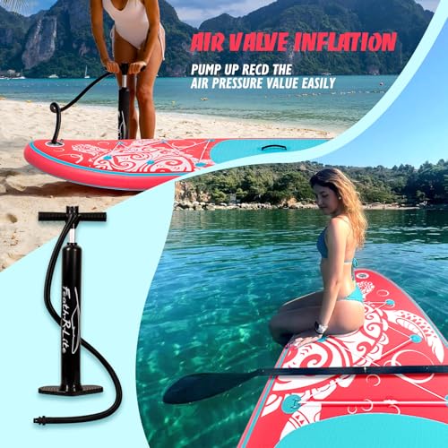 FEATH-R-LITE Inflatable Ultra-Light 10'×30''/10'6''×33'' Stand Up Paddle Board for All Skill Levels with Premium SUP Paddl...