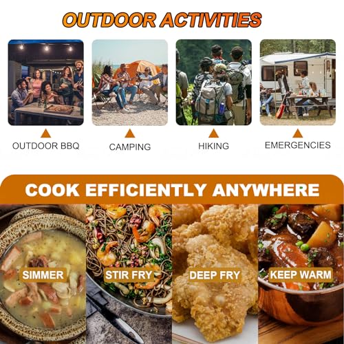 MOZODAWN Dual Fuel Camp Stove, 8000 BTU Infrared Butane & Propane Portable Gas Stove, Windproof Single Burner with Carryin...