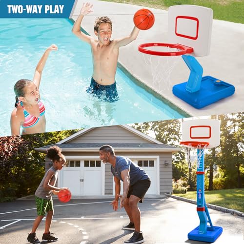 SUPER JOY Toddler Basketball Hoop - Height Adjustable Kids Hoop for Indoor & Outdoor Play - Portable Mini Basketball Goal ...