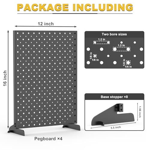 Ultrawall Pegboard Display Stand, Metal Tabletop Pegboard Display, Accessories Rack Organizer for Jewelry, Retail Stores, ...