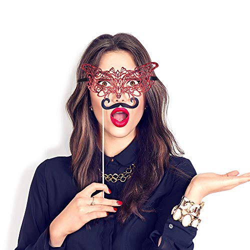 SIQUK 30 Pieces Masquerade Masks Bulk Lace Mask Women Venetian Masks Lace Masquerade Mask for Party Ball