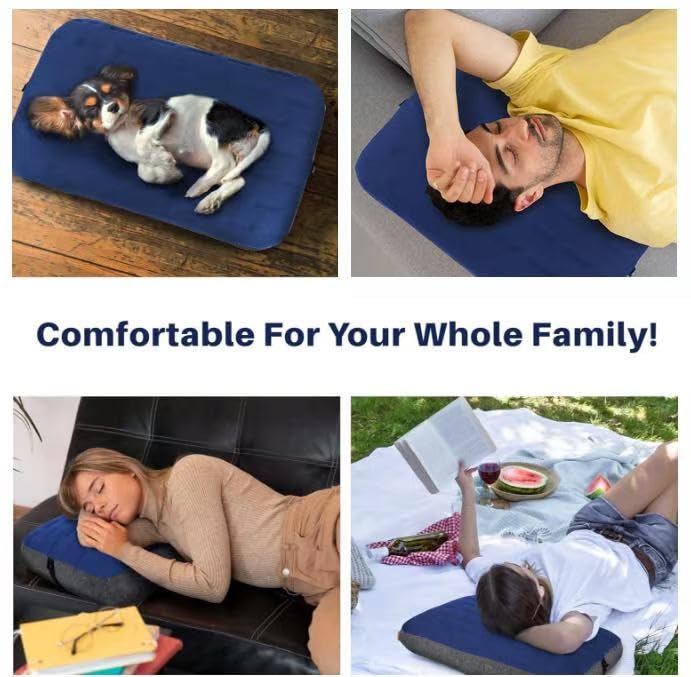 TREKOLOGY Camping Pillow - Large Inflatable (24"x15") for Home-Like Comfort, Portable & Ergonomic, Easy to Clean, Durable...