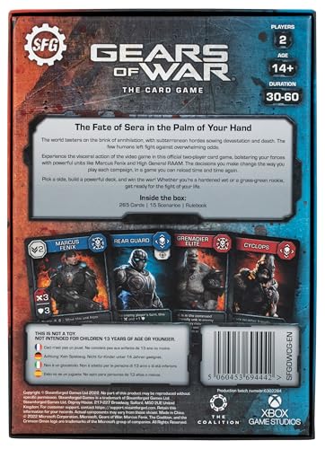 Steamforged Games Gears of War The Card Game: Core Game - 2 Players, 30-60 Minutes of Gameplay (English Version)