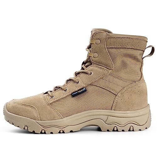 FREE SOLDIER Men's Tactical Hiking Boots Lightweight Comfortable Combat Work Boots 6 Inches