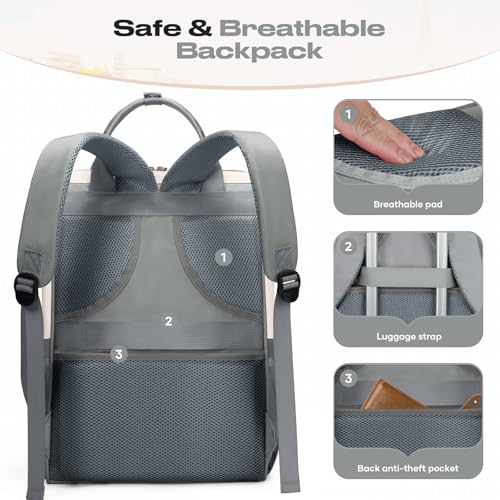 Maelstrom Travel Backpack for Women Men,Laptop Backpack Fits 15.6-17.3 Inch Laptop, Nurse/Work Bag with Insulated Lunch Bo...