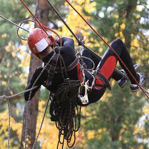Premium Polyester Braid Rope, 3/8IN 100FT, 3520 lb High Strength Arborist Bull Rope, Multi Purpose Strong Pulling Rope, fo...