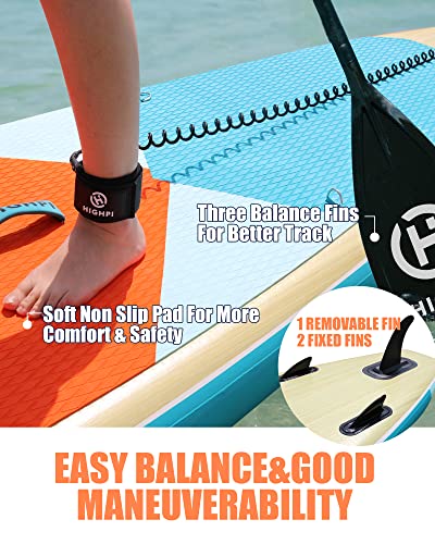 Highpi Inflatable Stand Up Paddle Board for Youth and Adults – Wide Sup with Premium Accessories, Blow Up Paddleboard for ...
