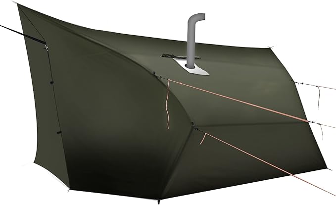 Onewind Penumbra Hot Tent, 14ft Camping Hammock Tarp for 4-Season, Waterpoof and Flame Retardant Hammock Rain Fly with Sto...