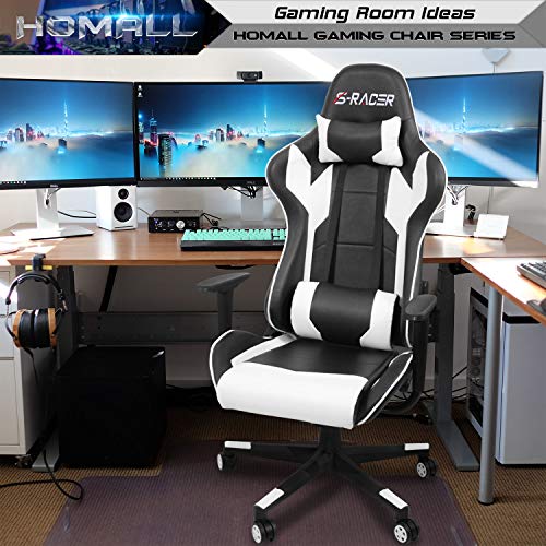 Homall Gaming Chair, Office Chair High Back Computer Chair Leather Desk Chair Racing Executive Ergonomic Adjustable Swivel...