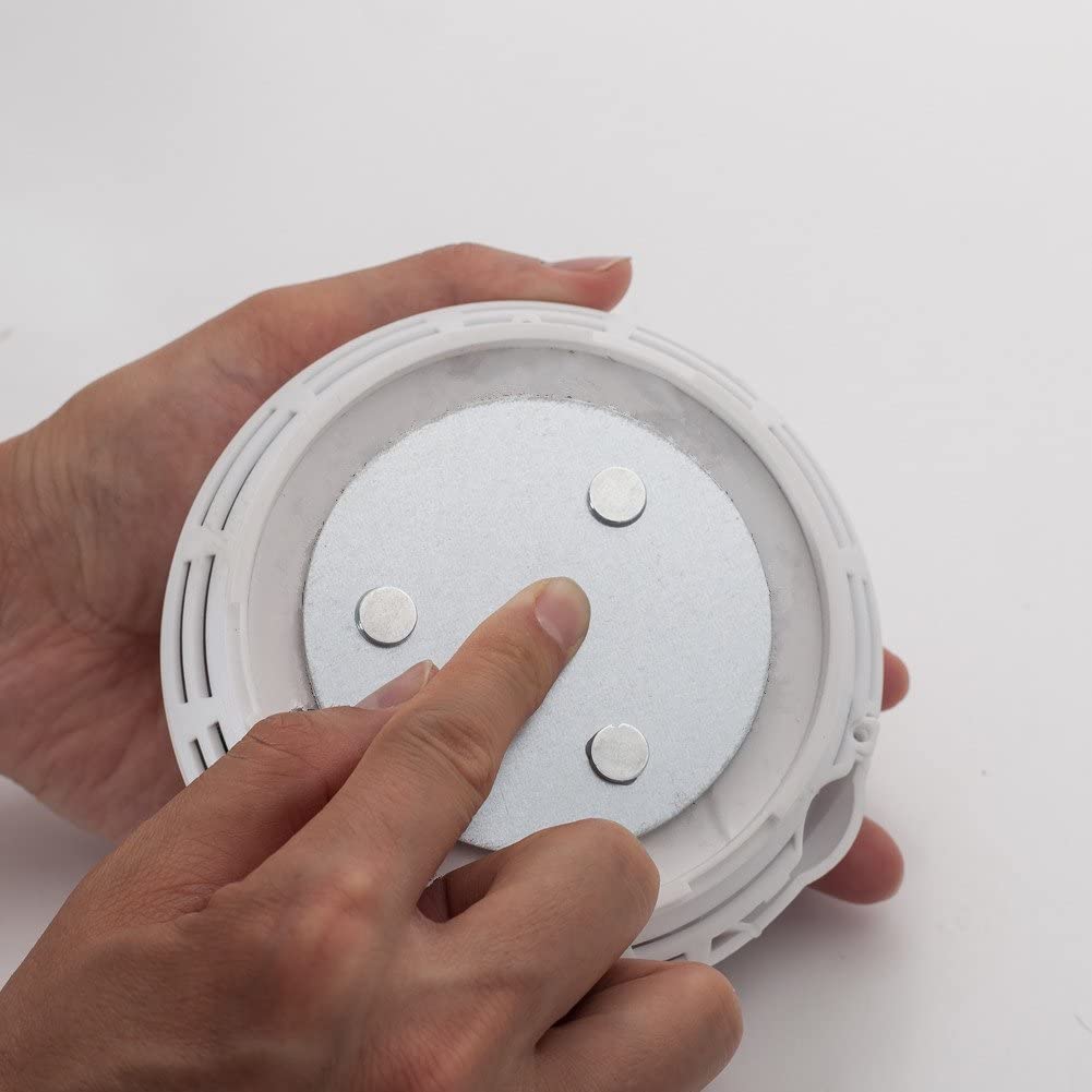 meioro Magnetic Smoke Detector Installation Tool,Quick and Easy Fastening Ceiling Mounted Kit for Smoke Alarm Ø 70mm,No Need Drill 10 Seconds Install Smoke Sensors(2 pcs)
