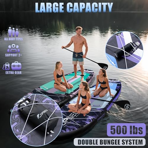 UPWELL 11'6"×35" Extra Wide Inflatable Paddle Board, Stand Up Paddle Board for Youth & Adults, Stable Design, Premium SUP ...
