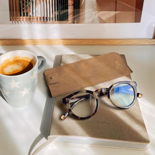 EASY READ Retro Round Blue Light Blocking Reading Glasses for Women,Anti UV Readers for Women with Spring Hinge