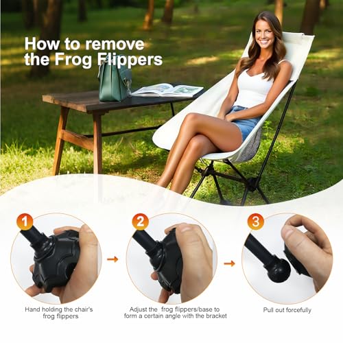 IEJ Ultralight High-Back Camping Chair - Portable Folding Backpacking Chair with Anti-sag Footmuffs, Supports up to 300 lb...