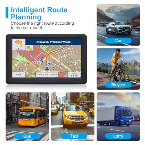 7" GPS Navigator for Car Truck RV, Car GPS Navigation System with 2026 Maps, Lifetime Free Updates, Voice Guidance, Speed...