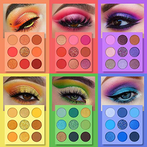 UCANBE 54 Colors Splashy Candies Eyeshadow Palette, Highly Pigmented Matte Shimmer Soft Creamy Glitter Rainbow Bright Powd...