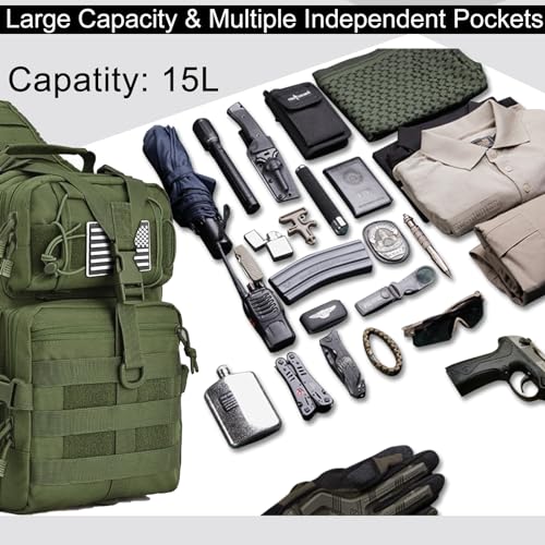HAOMUK Tactical Sling Bag Pack Military Rover Shoulder Sling Backpack EDC Molle Assault Range Bag