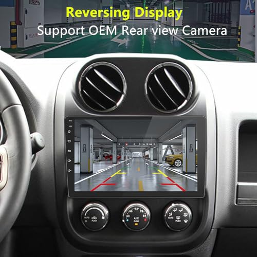 for Jeep Compass Patriot Radio Upgrade 2010-2016: 4G+32G Android 14 Car Stereo with Wireless CarPlay Android Auto - 10.1 I...