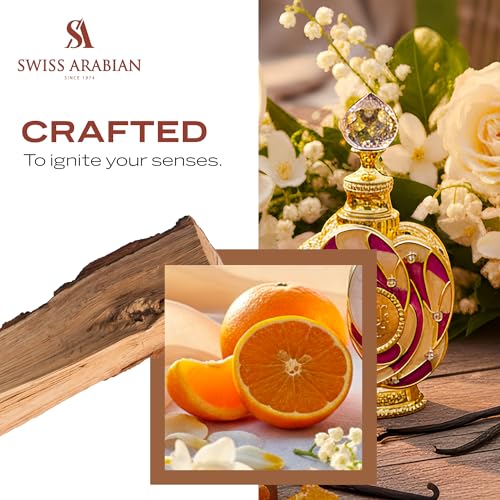 Swiss Arabian Yulali - Luxury Products From Dubai - Long Lasting And Addictive Personal Perfume Oil Fragrance - A Seductive Signature Aroma - 0.5 Oz