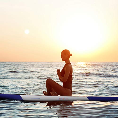 GOFLAME 11' Inflatable Stand up Paddle Board Adjustable Paddle, Leash, Pump and Backpack,Surfboard SUP Board with Pump Rep...