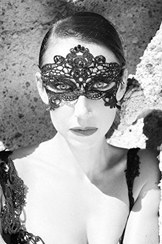 JeVenis Luxury Sexy Lace Eyemask for Masquerade Party Costume Masquerade Mask for Women (Sexy - Black)