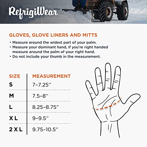 RefrigiWear Unisex Insulated Wool Leather Palm Gloves – Warm Winter Work Gloves for Cold Weather Protection